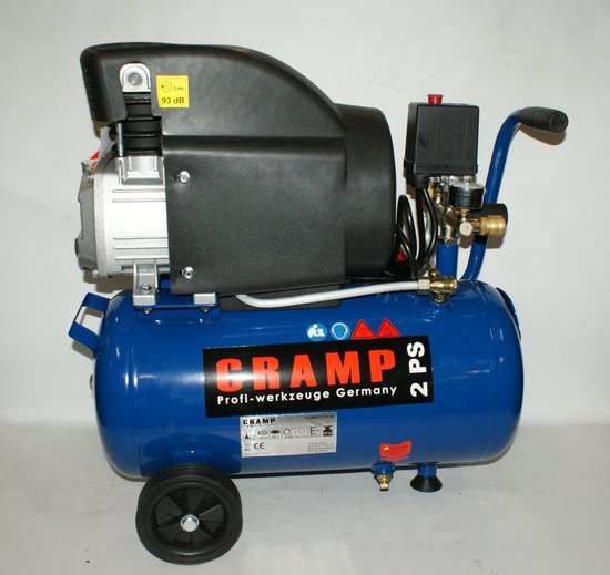 Cramp luchtcompressor 220 volt 2 HP 25 liter, mobiel | bol.com