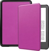 Case2go - E-reader Hoes geschikt voor Amazon Kindle 11 (2022) - Tri-fold Cover - Auto/Wake functie - Paars