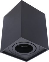 Xtra Warm Led-Opbouwlamp-GU10-vierkant-80x80x80-zwart