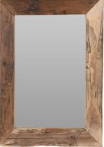 H&S Collection Spiegel Teak - wandspiegel - Teak hout - rechthoek - 70 x 50 cm