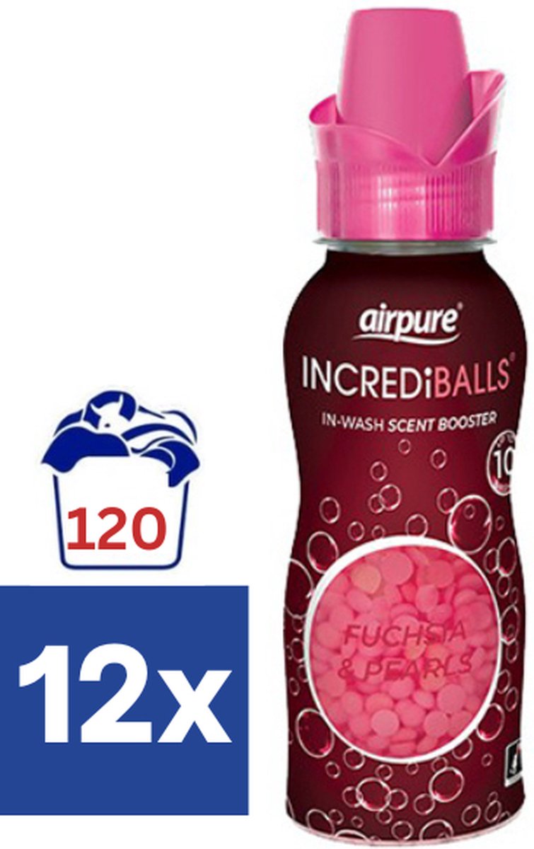 Airpure Incrediballs Geurbooster Fushsia & Parels (Voordeelverpakking) - 12 x 128 g