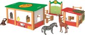 Playtive Houten zoo dierentuin - Houtenspeelgoed - inclusief 3 dieren - Educatief spel