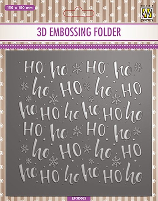 EF3D065 Nellie Snellen Ho Ho 3D Embossing Folder christmas