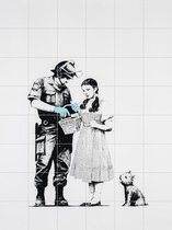 IXXI Stop and Search - Banksy - Wanddecoratie - 160 x 120 cm