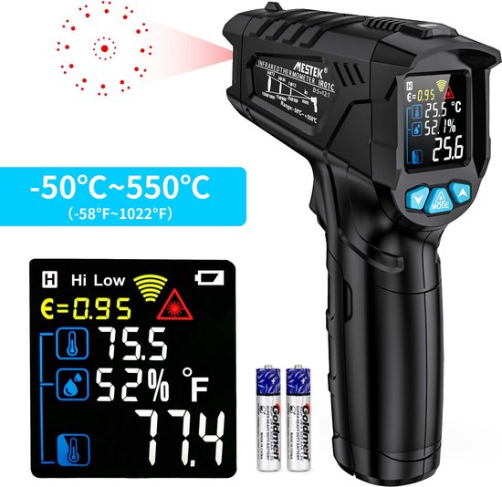 Thermomètre infrarouge laser Pistolet à température numérique sans