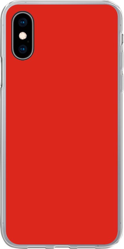 iPhone X hoesje - Rood - Patroon - Design - Siliconen Telefoonhoesje