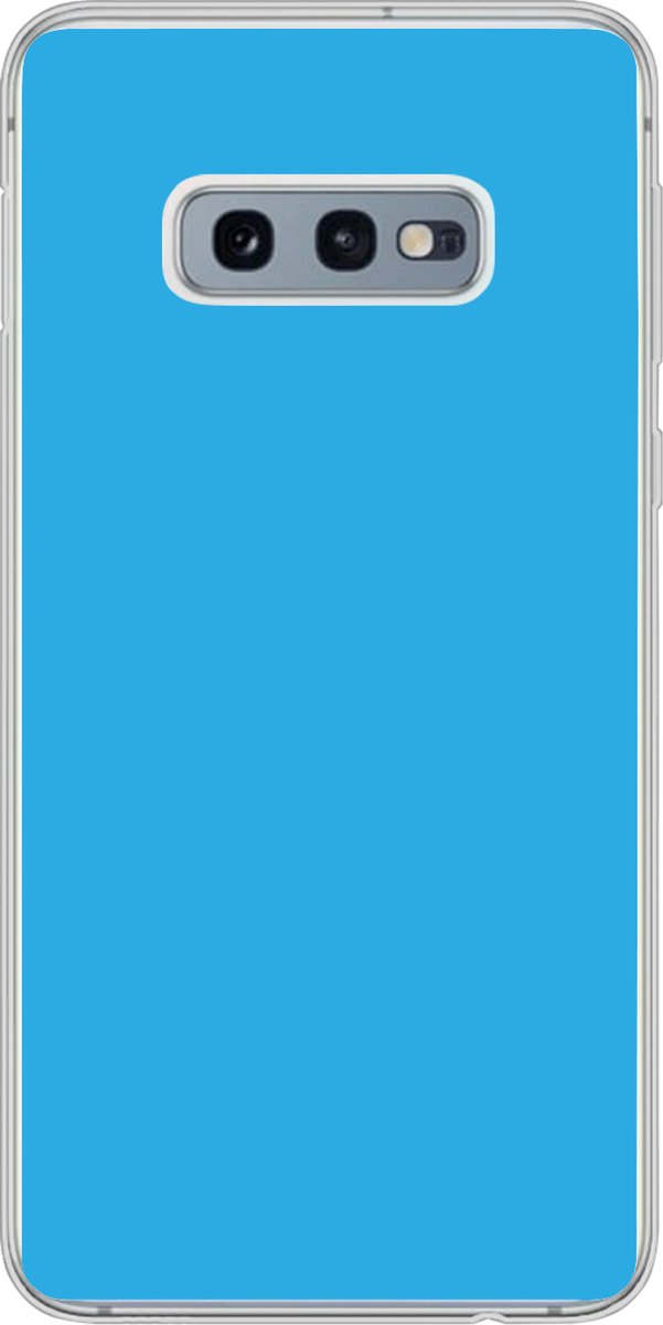 Geschikt voor Samsung Galaxy S10e hoesje - Blauw - Licht - Kleuren - Siliconen Telefoonhoesje