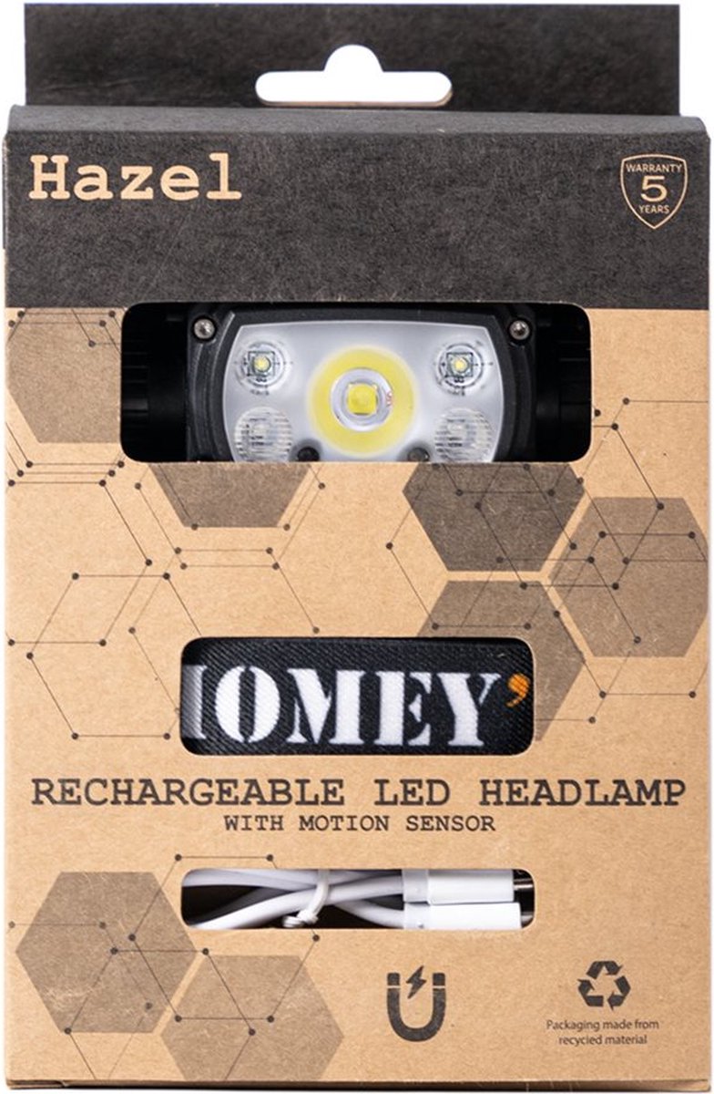 Lampe frontale, Homey's DIY, Hazel, 400lm, USB-C rechargeable, boîte -  Homeij