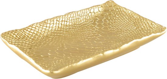 Decoratieve Schaal - Gouden Schaal - Kaarsenbord Goud - Onderbord Goud - Plateau Goud