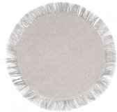 Placemat Zilver grijs - Set van vier ronde placemats - Cote Table