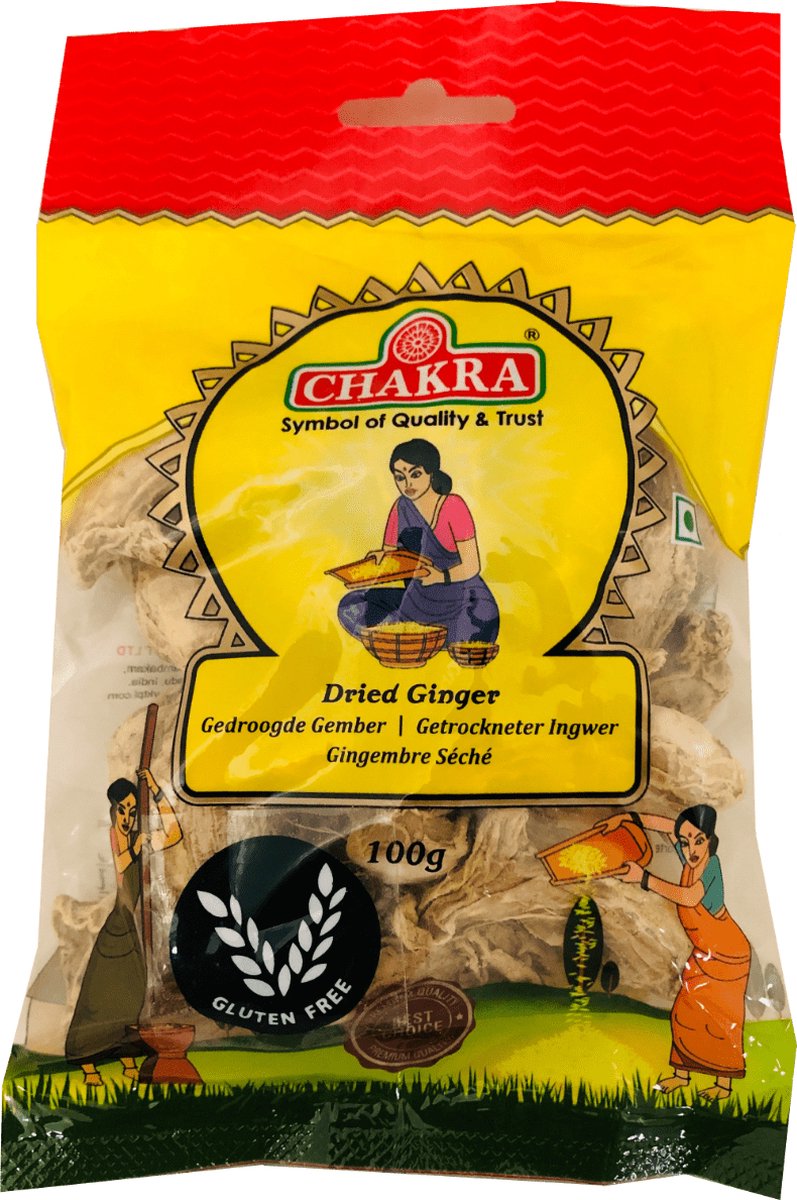 Goedkoopste Chakra - Gedroogde Gember - Dried Ginger - Glutenvrije Gember - 3x 100 g