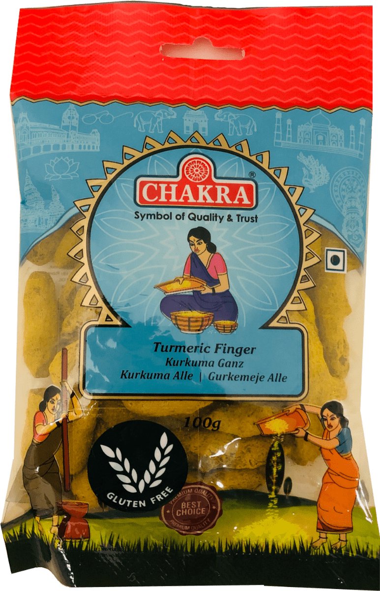 Goedkoopste Chakra - Kurkuma - Turmeric Finger - 3x 100 g