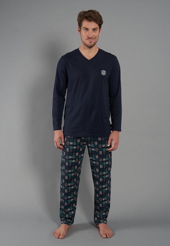 Nieery Pyjama voor heren, lange winterpyjamaset, katoen, lange Nieery Pyjama voor heren, lange winterpyjamaset, katoen, lange