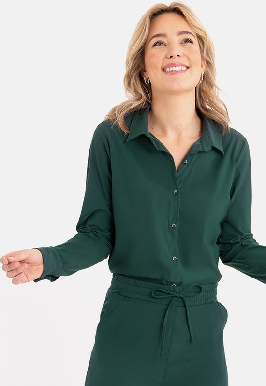 Groene Blouse van Je m appelle Dames Travelstof Maat 42 1 maat beschikbaar bol
