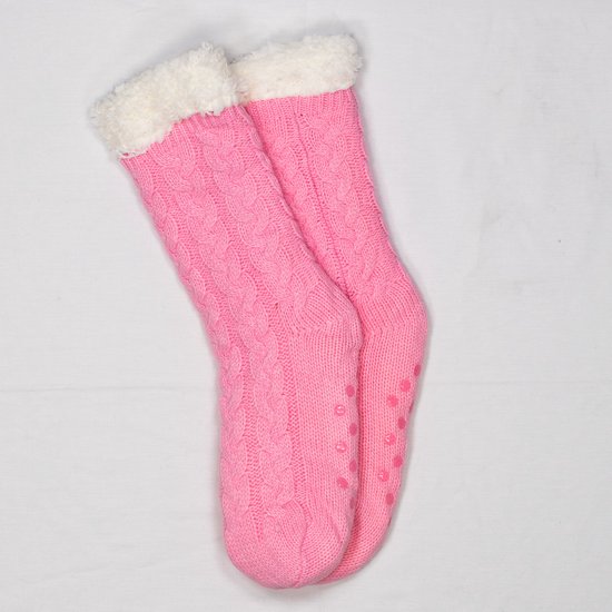 Ilja Amsterdam - Huissokken Dames - Warme Sokken - Winter Sokken - Fluffy Sokken - Lange Sokken - Anti Slip - 100% Polyacryl - 36 - 40