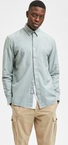 Selected Homme Slhslimnew-linen Shirt Ls W No Chemises - Light Grey
