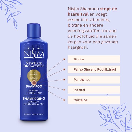 Nisim Shampoo Normaal tot Droog Haar 240 ml bol