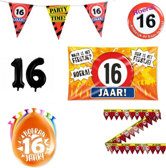 Sweet 16 versiering slingers 5 meter | - de online hobby winkel