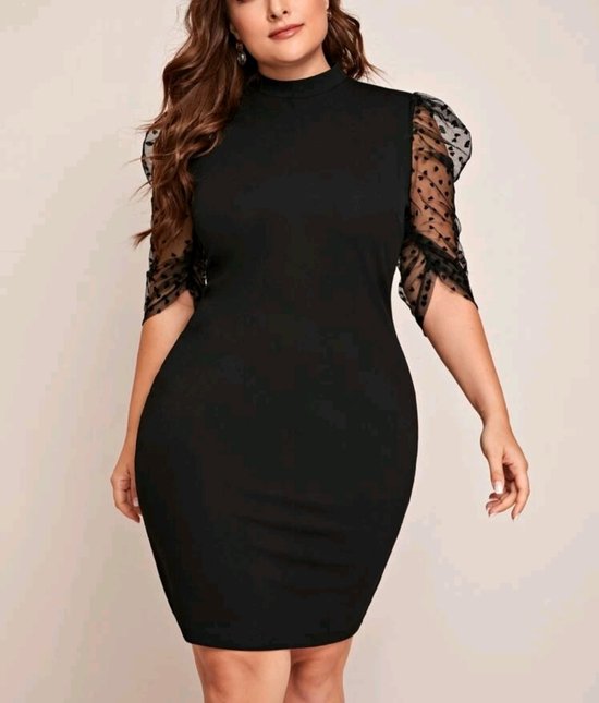 Robe sexy Elegant grande taille robe de soirée noire robe de bal robe  d'occasion... | bol.com