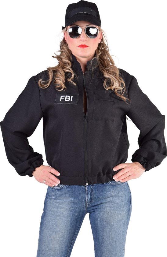 Magic Design Verkleedjas Fbi Dames Polyester Zwart Maat Xs/s