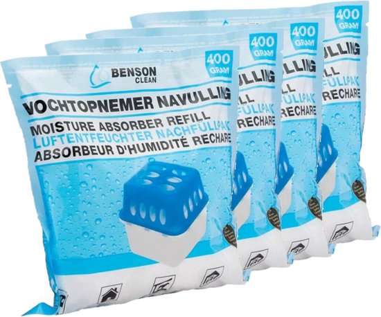 Rubson Navulling Voor Ontvochtiger AERO 360, Doos Van 4 T Van 450 Gram Neutraal