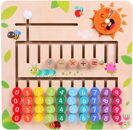 Thumbnail van een extra afbeelding van het spel Montessori speelgoed - Busy Board - Activiteitenbord - Leren Rekenen - Motoriek Speelgoed - Activity Board - Sensorisch Speelgoed