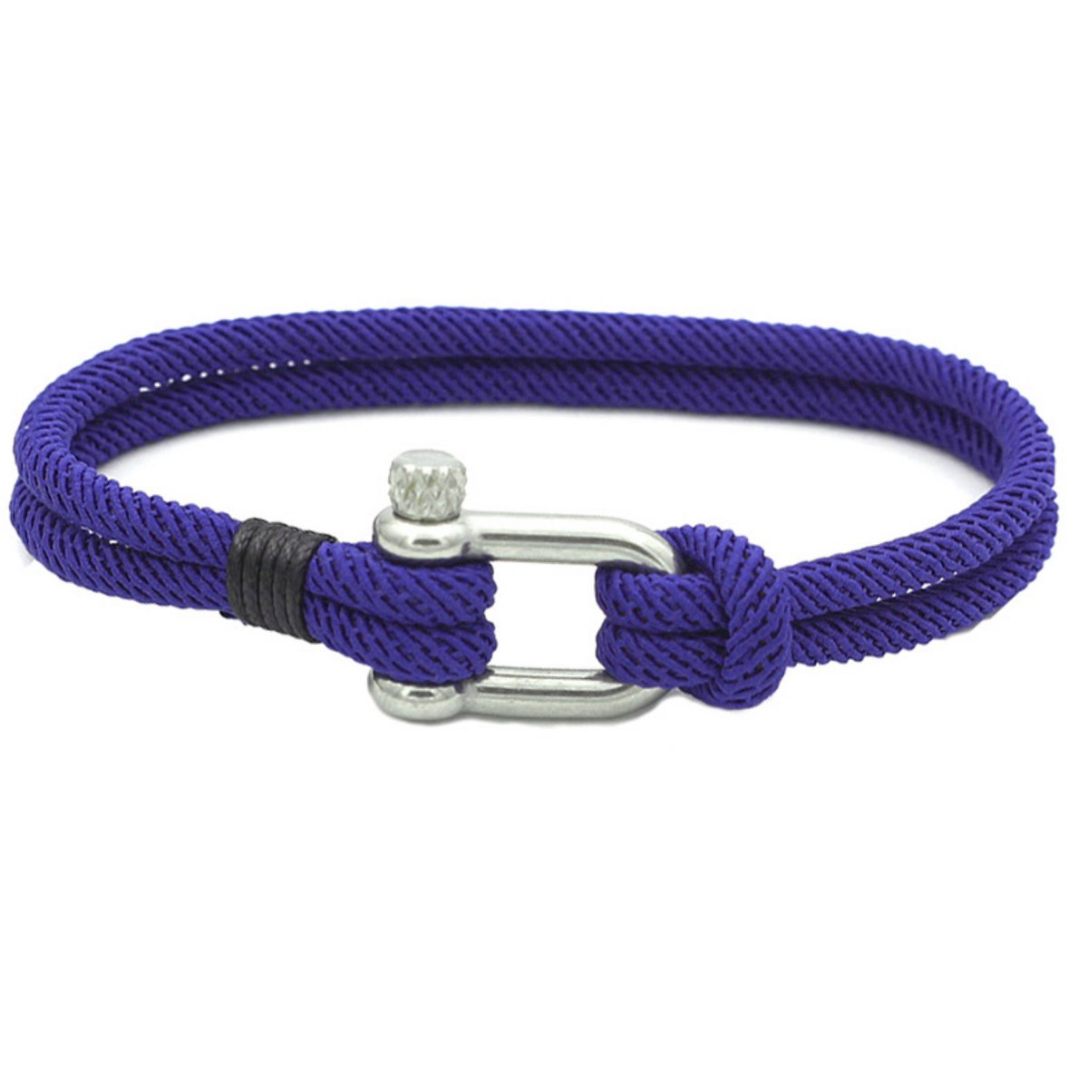 Kungu Paars & Zilver luxe rope armband voor heren en dames - Outdoor Milano line - Cadeau - Geschenk - Voor Man - Vrouw - Armbandje - Jewellery