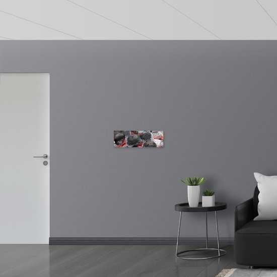 WallClassics - Vlag - Hete Kolen - 60x20 cm Foto op Polyester Vlag