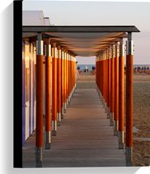 WallClassics - Toile - Jetée sur la plage - Photo sur toile 30x40 cm (Décoration murale )