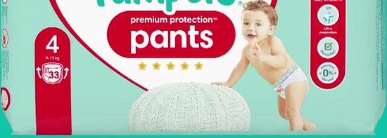 Pampers Premium Protection Pants Couches-culottes 6 - 116 Culottes - 15kg+  - Pack 1 Mois