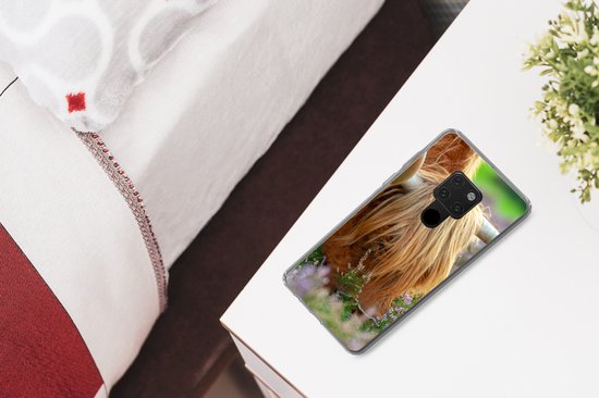 Coque Huawei P40 Lite - Highlander écossais - Cornes - Bruyère - Coque de téléphone en Siliconen