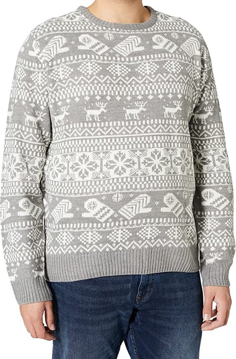 Kersttrui Rudolf Blend Grijs mt XL