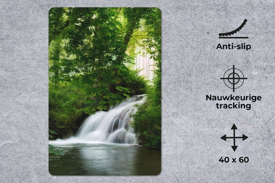 Sous-main 40x60 cm - Tapis de souris Cascade - Nature - Vert - Sous-main XL - Protection sous-main - Tapis de souris Ordinateur