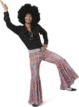 Costume des années 80 et 90  Pantalon Disco Deity Noir Brillant