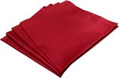 4 Rood damast servetten 40 x 40 (Hotelkwaliteit: 250 gr/m2) - kerst - valentijn