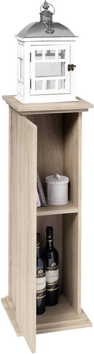 FMD - Bijzettafel - met - deur - 88,5 - cm - eikenkleurig