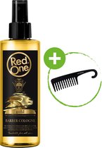 Red One Eau de Cologne Gold 150ml + Cosmeticall Stylingkam - Aftershave Parfum Heren - Langdurige Geur - Sensationele Geurbeleving - Kolonya - Barber Cologne Professional - Voor Alle Huidtypen - Aangenaam Gevoel van Frisheid en Reinheid