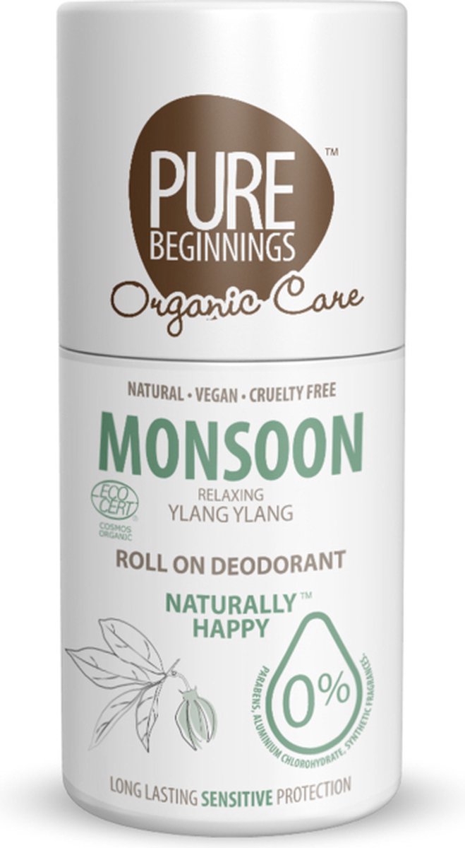 Pure Beginnings - Roll on deodorant - Monsoon - Relaxing Ylang Ylang - 75ml