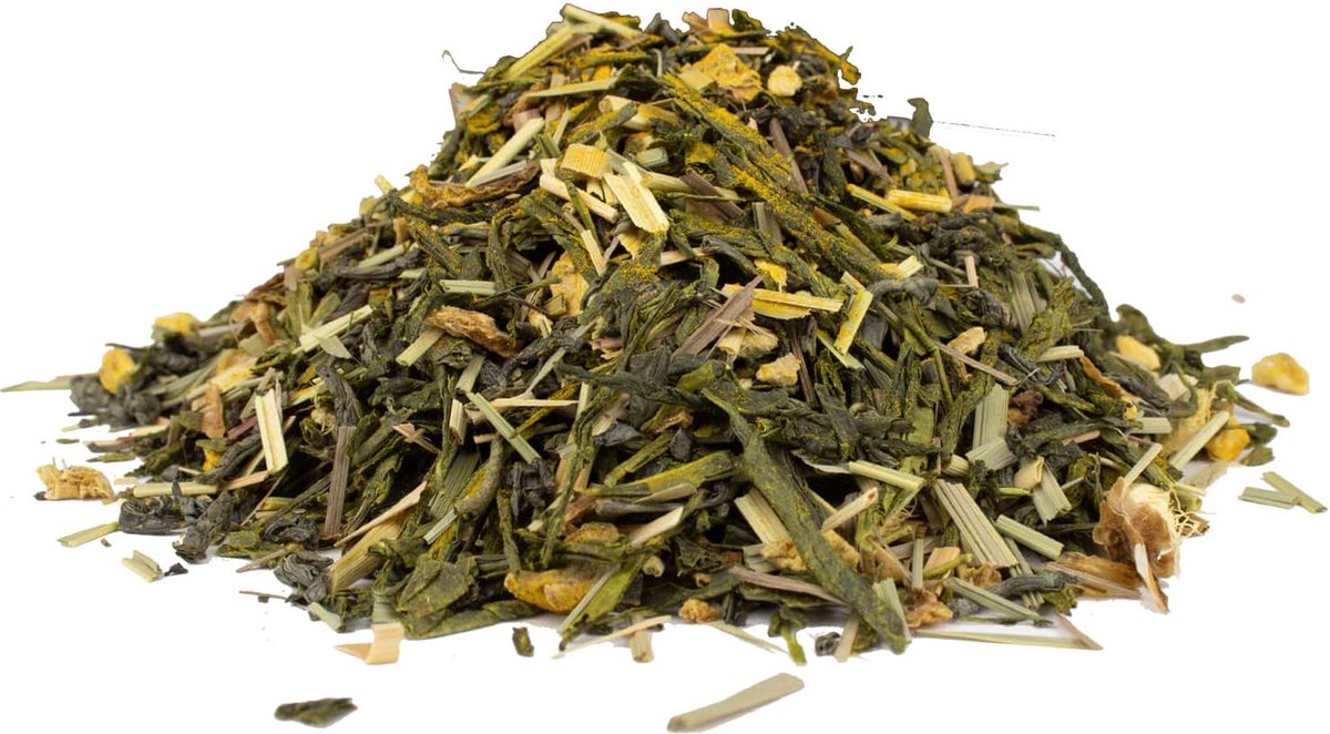 Kurkuma Limoen Biologisch Groene Thee 50 gr - Wellness Thee met Gember - Ontstekingsremmende Thee - welzijnsbevorderende Thee -