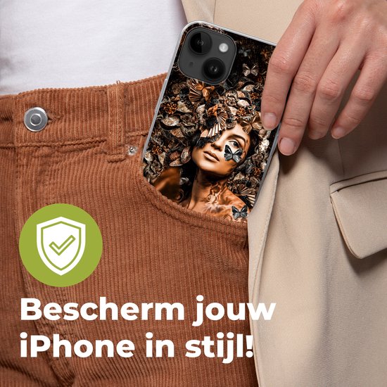 Apple iPhone 14 Plus - Housse souple - Luxe - Femme - Collage - Siliconen Phone Case