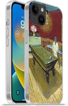Geschikt voorApple Iphone 14 Plus - Soft case hoesje - Het Nachtcafé - Vincent van Gogh - Siliconen Telefoonhoesje