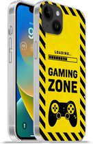 Geschikt voorApple Iphone 14 Plus - Soft case hoesje - Gaming - Quotes - Controller - Gaming zone - Game - Siliconen Telefoonhoesje