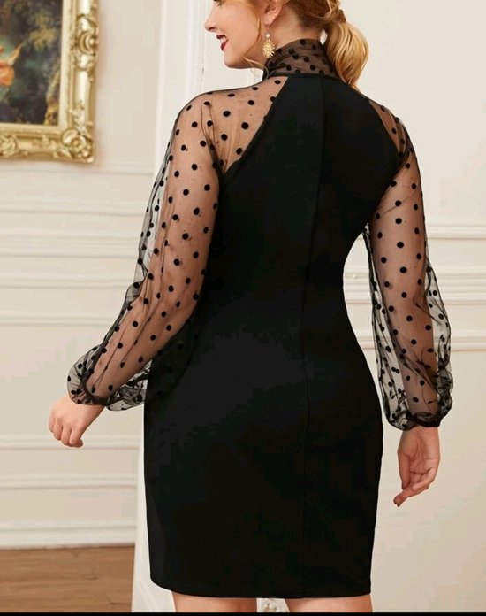 Robe sexy Elegant grande taille robe de soirée extensible noire robe de bal  robe... | bol
