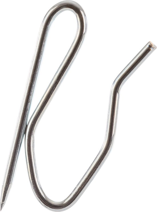 Gordijnhaken gegalvaniseerd - prikhaken - groot - 35 mm - 10 haken - kuifhaken small - zilver - nikkel