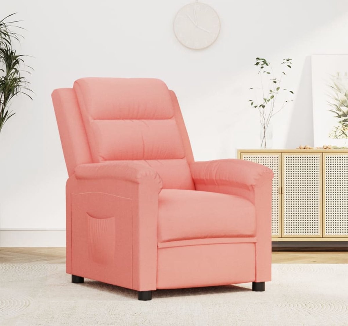 Prolenta Premium - Fauteuil verstelbaar fluweel roze- Fauteuil ...