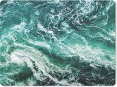 Muismat - Mousepad - Oceaan - Water - Zee - Luxe - Groen - Turquoise - 23x19 cm - Muismatten