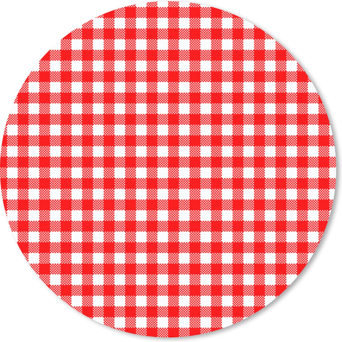 Muismat rond 20x20 cm - Mousepad Rood - Rustiek - Patronen - Ronde muismatten