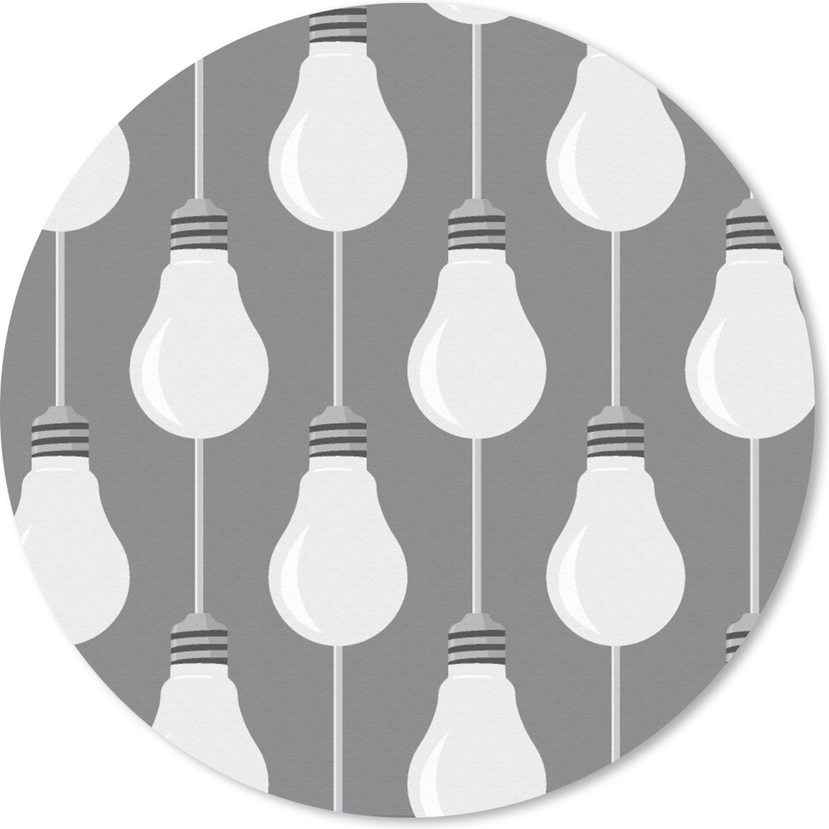 Muismat rond 50x50 cm - Mousepad Lampen - Patronen - Retro - Ronde muismatten
