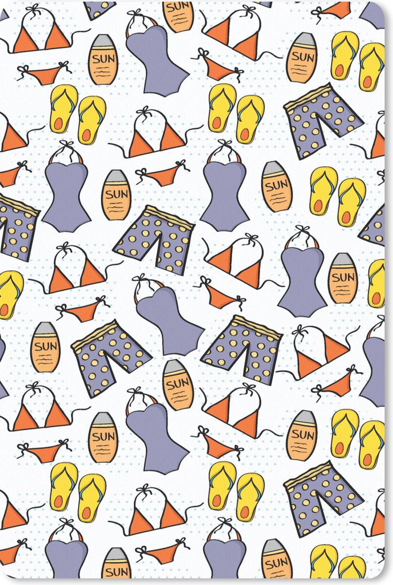 Muismat 18x27 cm - Mousepad Badkleding - Patronen - Zomer - Muismatten