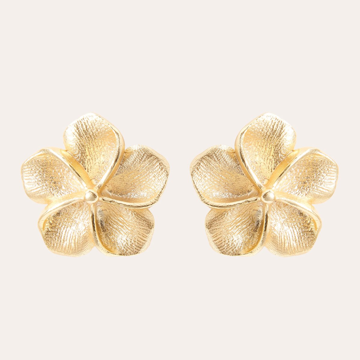 Le Rêve Amsterdam Oorbellen met bloem - goud verguld - oorknopje